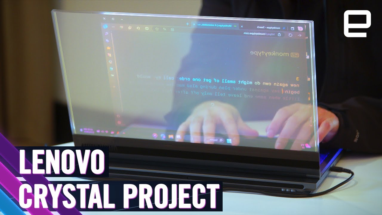Lenovo’s Project Crystal is the first laptop in the world with a transparent microLED display