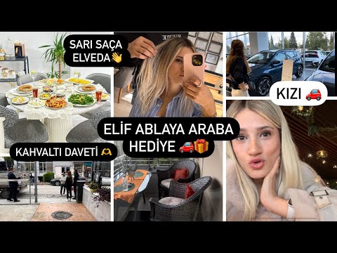 ELİF ABLA’YA HEDİYEMİZ🚗 SARI SAÇA ELVEDA💇🏻‍♀️ KAHVALTI🫶EMRE FEL KONSERİ🎵VLOG