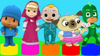 FIVE LITTLE MONKEYS ON THE BED-CINCO BEBEZINHOS PULANDO NA CAMA-동요와 어린이 노래 |KIDS SONG / COCOMELON