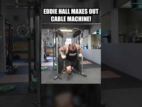 Eddie Hall Maxes Out Cable Machine! #gym