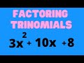 Factoring Trinomials and Common Factors