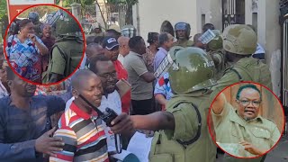 GHAFLA TENA ASUBUHI MVUTANO MZITO WATOKEA MAHAKAMA KUU KESI YA LISSU,,WANACHADEMA NA POLISI
