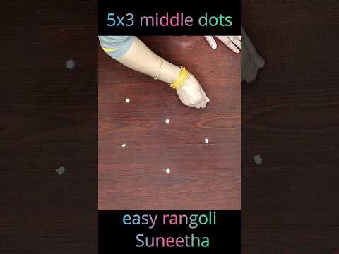 Quick and easy colorful kolam & muggulu #shorts by easy rangoli Suneetha
