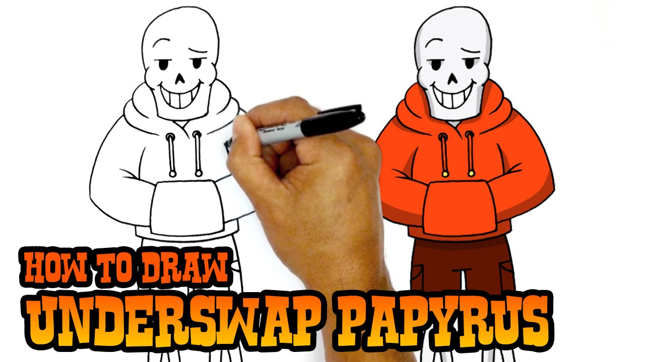 How to Draw Underswap Papyrus - Undertale