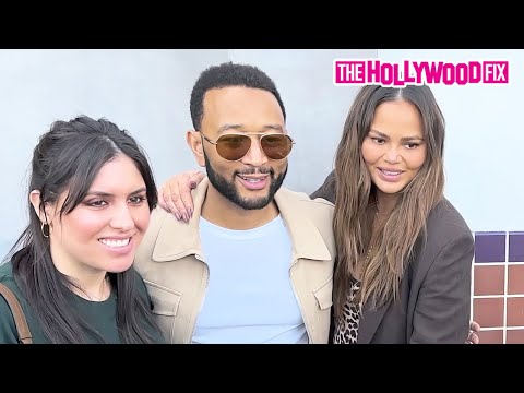 John Legend & Chrissy Teigen Help Their Daughter Sell Girl Scout Cookies At Erewhon Market In B.H.