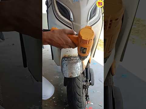 Scooty Mudguard Damage Covering || Scooty Modification #automobile #trendsstickering
