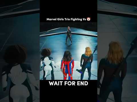 Marvel Girls Trio Fighting 🤡#shorts #marvel #avengers #ironman #trio #thor #captainamerica