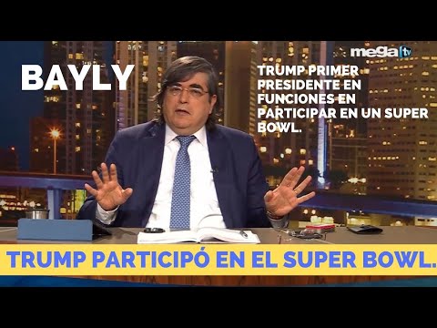 Bayly 02-19-25 Trump el primer Presidente en funciones que participa en un evento de Super Bowl.