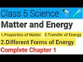 Matter and Energy Concepts