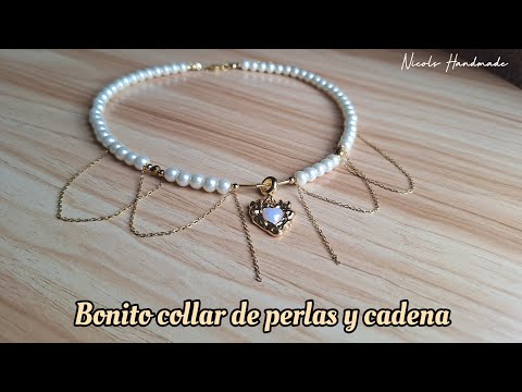 Collar de perlas con cadena para recibir el Año Nuevo ✨️ muy fácil