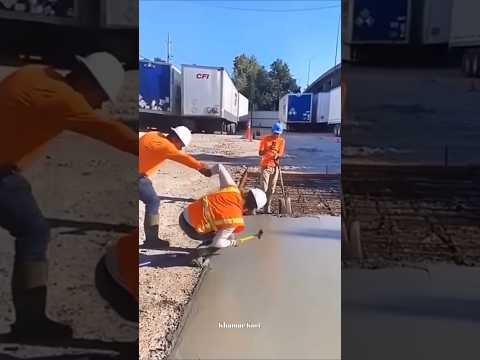 These masons are working on building a road 😱