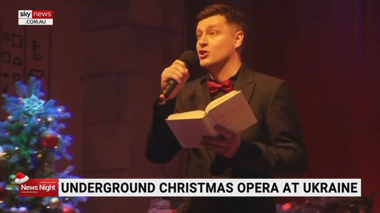 Underground Christmas opera held in Ukraine