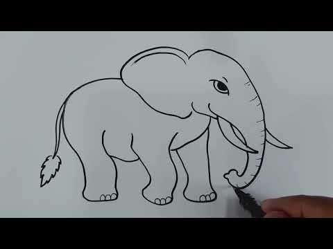 How To Draw Ice age Elephant Easy Step By Step || Elephant Drawing Tutorial