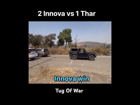 Innova vs Thar Tug Of War #shorts #innova #thar #car #car