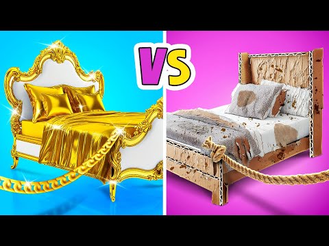 VIP Teen vs No-Money Girl Jail Escape Hacks! Who Will Build The BEST Room in Jail?