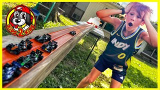 Hot Wheels F1 RACING vs ALL STAR RACE CARS - Longest Race Ever! (Monster Jam, Minecraft, Mario Kart)