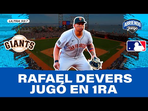 Rafael Devers jugó en primera base