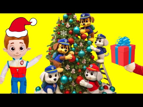 PAW PATROL EN ESPAÑOL / JUGUETES DE LA PATRULLA DE CACHORROS ARMAN EL ARBOLITO DE NAVIDAD