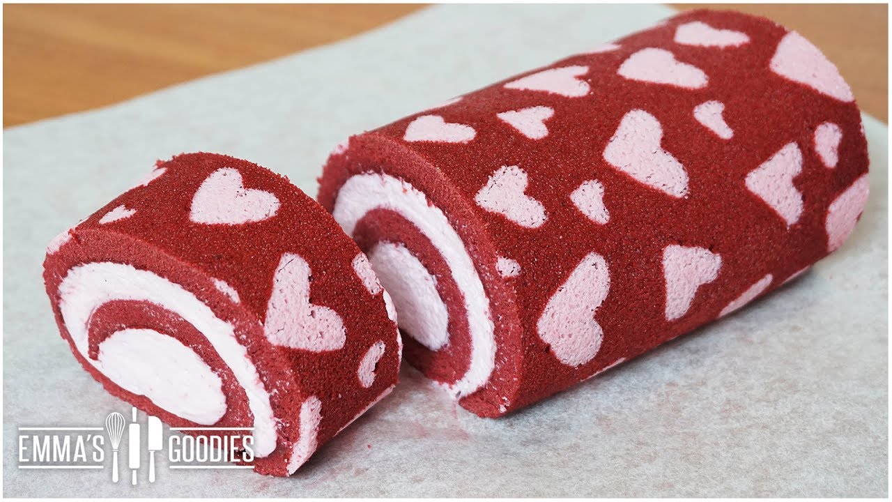 Red Velvet Cake Recipe with Raspberry Cream Cheese Frosting ( Swiss Roll Recipe )