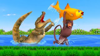 Hindi Moral Storeis | Monkey Fish Friendship Story | Panchatantra Stories | Fairy Tales in Hindi