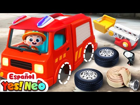 Construyamos los Autos de Rescate! 🚒🚑🚌 | Yes! Neo | Canciones Infantiles | BabyBus en Español