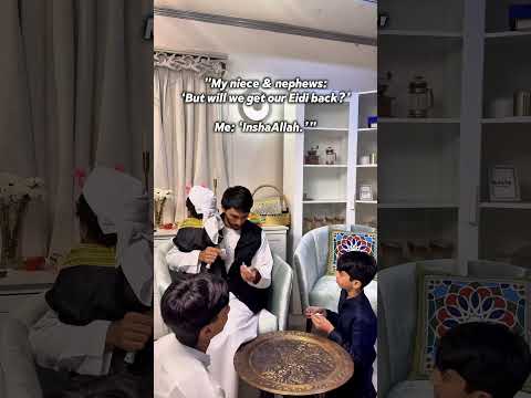 My niece & nephews worked hard collecting Eidiโฆ and I took it all ๐๐ฐ#LolLuqman #islamicvideo #eid