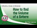 Finding the Volume of a Sphere