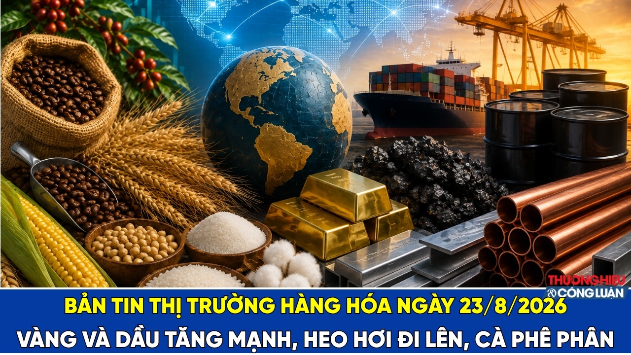 Bản tin thị trường hàng hóa 23/8: Vàng và dầu tăng mạnh, heo hơi đi lên, cà phê phân hóa