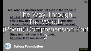The Way Through The Woods (Poem)-Comprehension-Part 2