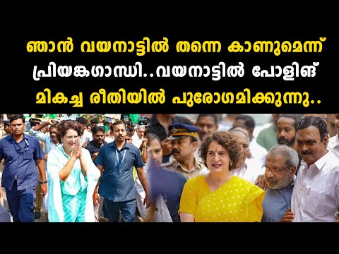 ഞാൻ വയനാട്ടിൽ തന്നെ കാണുമെന്ന്  പ്രിയങ്കഗാന്ധി..വയനാട്ടിൽ പോളിങ് മികച്ച രീതി | Priyanka Gandhi Vadra