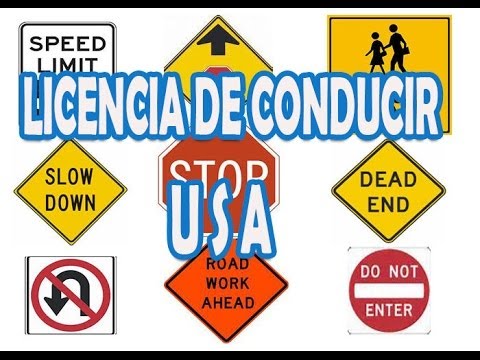 Ayuda para el examen de la licencia de conducir  USA 1era Parte. Señales de tráfico