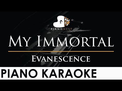 Evanescence – My Immortal – Piano Karaoke Instrumental Cover with Lyrics