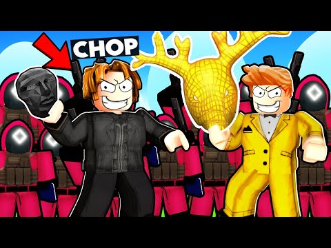 ROBLOX CHOP AND FROSTY FIGHT IN SQUID GAMES AS VIP AND FRONTMAN