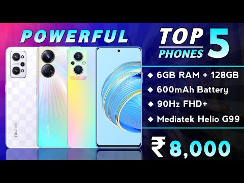 6GB RAM + 128GB | Top 5 Powerful Phone Under 8000 in 2023 | Best Smartphone Under 8000