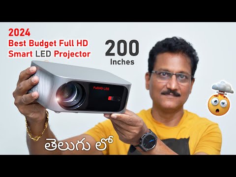 Best Budget Full HD Smart LED Projector 2024 😱 Unboxing in Telugu...