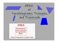 Exploring Area Calculations for Parallelograms, Triangles, and Trapezoids