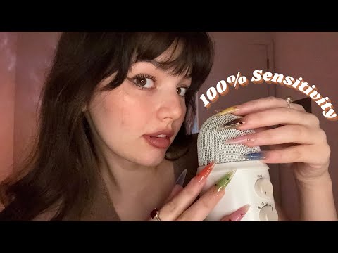 ASMR At 100% Sensitivity (Gentle Mouth Sounds, Upclose Inaudible Whispers, Mic Triggers, More)