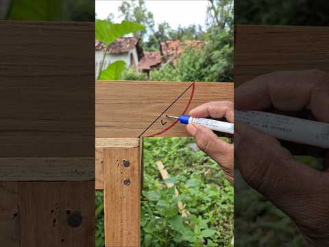 Example of making a 90° degree angle using rope #wood #shortvideo