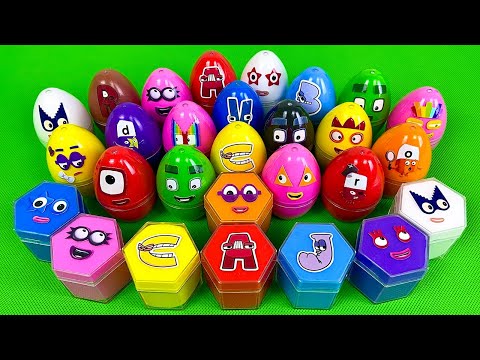 Numberblocks Eggs Slime: Finding CLAY inside Hexagon Shapes Colorful In Park! Satisfying ASMR Videos