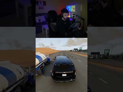 راعي الشاحنة مو طبيعي صدم العسكري وهرب😱
