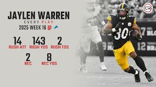 Jaylen Warren Week 16 Highlights | Every Run, Target, and Catch vs Lions