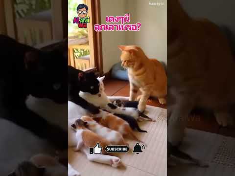 เตงๆ นี่ลูกเราเหรอ หืม?? #cat #adoreble #ตลก #funny #cute #jokes #shorts