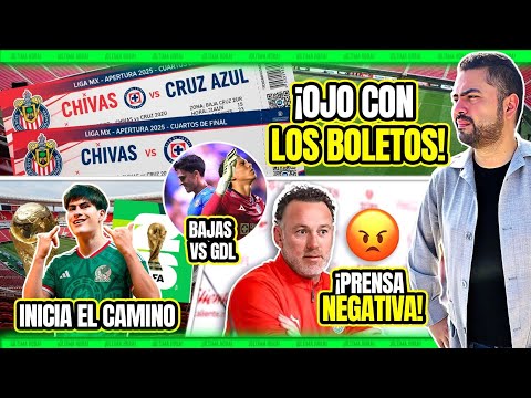 ⚠️ Chivas inicia preventa para la ida en el Akron. Hormiga reporta en CAR. Milito enojado con prensa