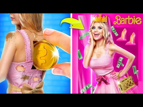 De Barbie Pauvre à Barbie Riche 💔 Défi de Relooking de Poupées 💸