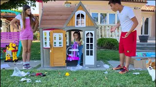 Nastya monta casas e descobre surpresas no parque LEGO