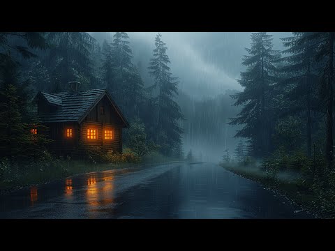 Fall Asleep in Just 3 Minutes with Torrential Rain & Powerful Thunder on a Tin Roof in the Forest