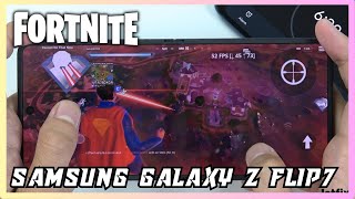 Samsung Galaxy Z Flip7 Fortnite Mobile Gaming test | Exynos 2500, 120Hz Display