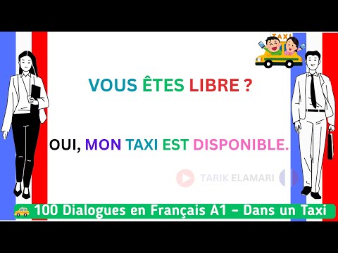 🚕 100 Dialogues en Français A1 – Dans un Taxi | Compréhension + Traduction Anglais