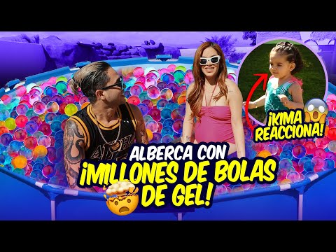 NUESTRA HIJA REACCIONA A UNA ALBERCA CON MILLONES DE BOLAS DE GEL 😱 Kimberly Loaiza