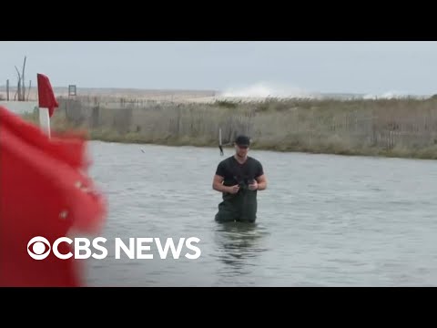 YouTube video thumbnail: Hurricane Erin Bringing Coastal Flooding to New York as it Churns off East Coast